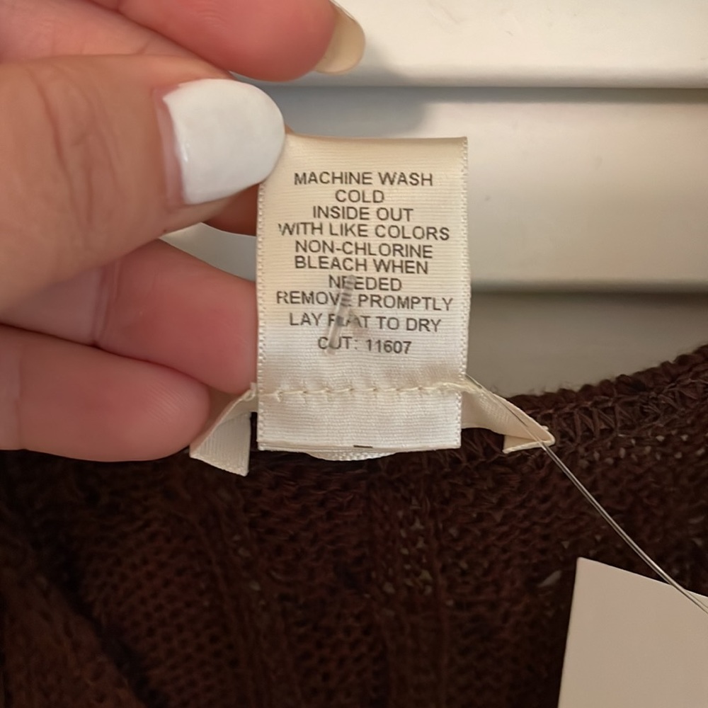 NWT Marty M. Brown Knit Tank Top - Picture 4 of 4